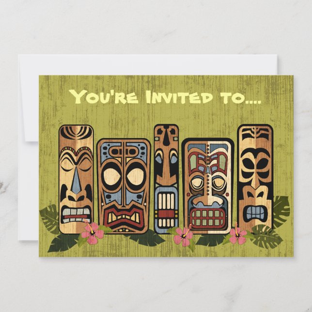 Tiki Party Invitations (Front)
