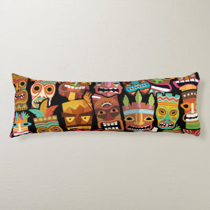 Tiki Pattern Body Pillow