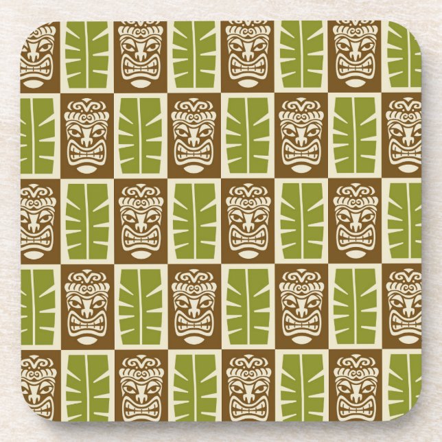 Tiki Pattern Coaster (Front)