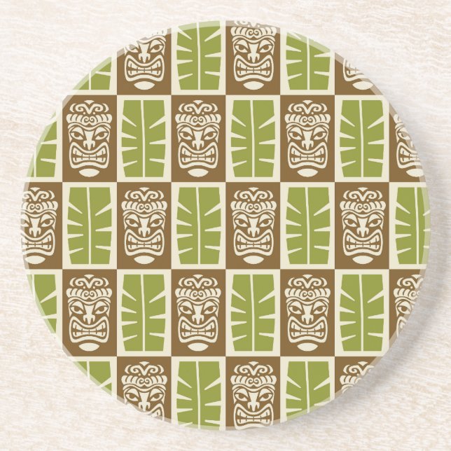 Tiki Pattern Coaster (Front)