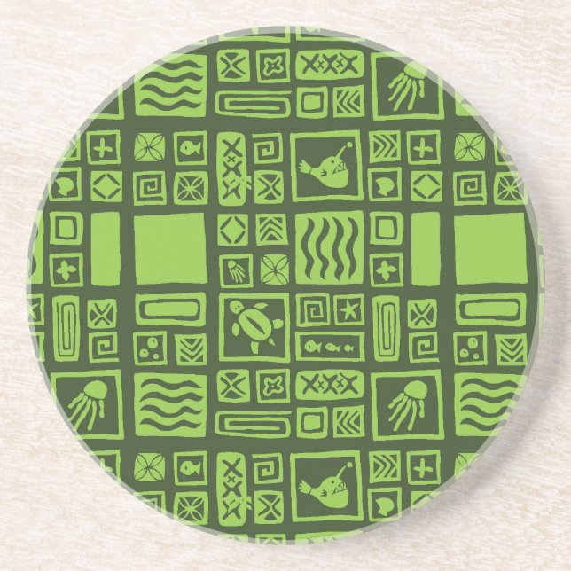 Tiki Pattern Coaster (Front)