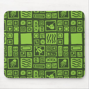 Tiki Pattern Mouse Pad