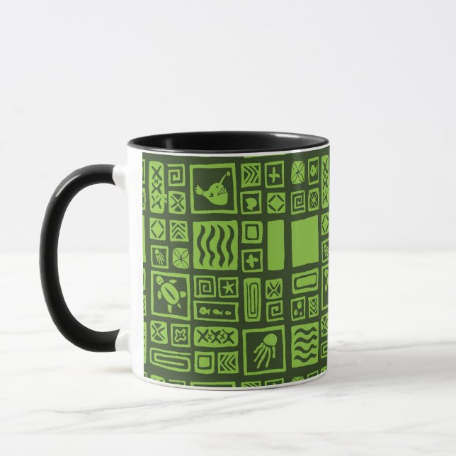 Tiki Pattern Mug (Left)