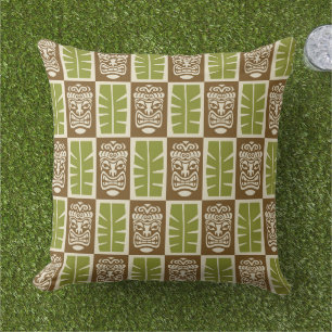 Tiki Pattern Outdoor Pillow