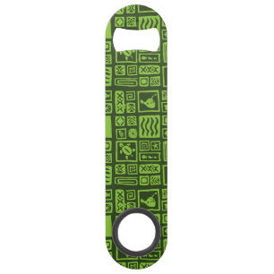 Tiki Pattern Speed Bottle Opener