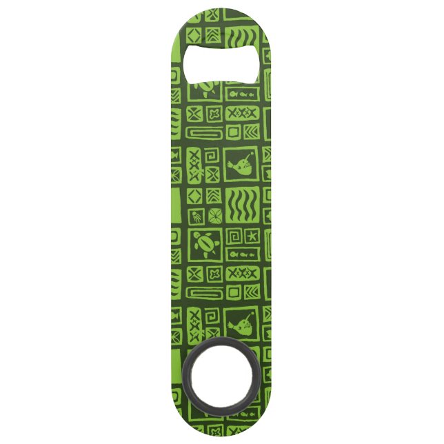 Tiki Pattern Speed Bottle Opener (Front)