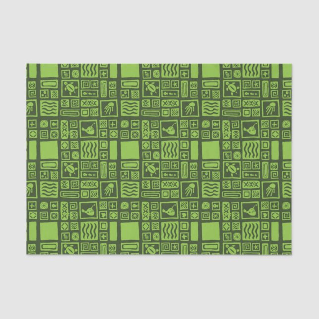 Tiki Pattern Tissue Paper (Front)