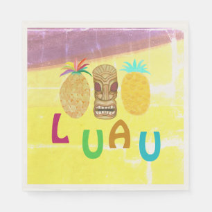  Tiki Pineapple Luau Napkin