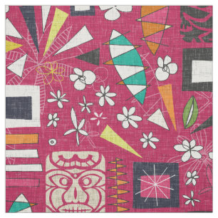 tiki pink fabric