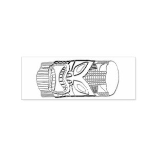 Tiki Sculpture Thunder_Cove Rubber Stamp