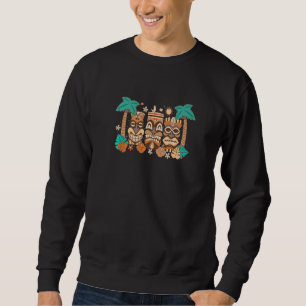 Tiki Style Hawaii Vacation Beach Island Summer Cru Sweatshirt