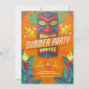 Tiki Summer Party Invitation