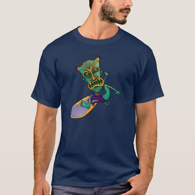 Tiki Surfer Dude T-Shirt (Front)
