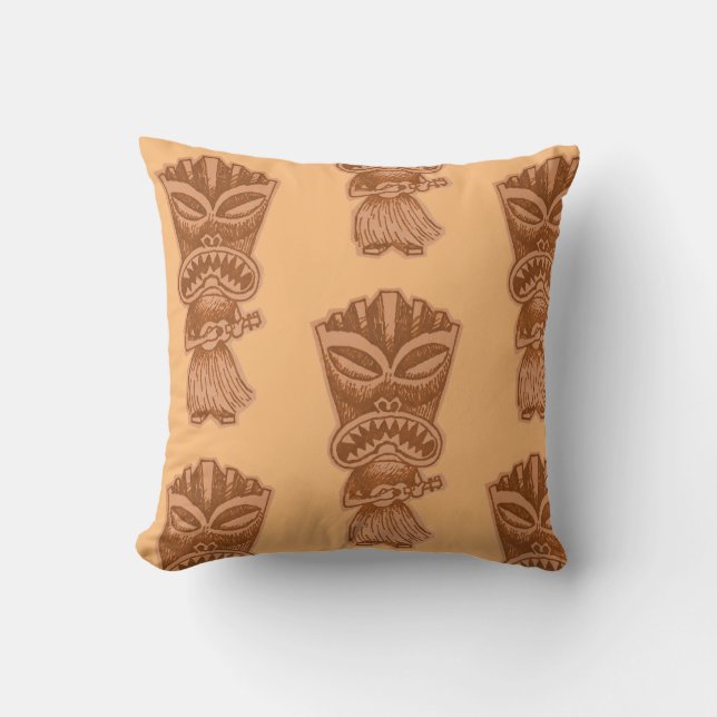 Tiki Throw Pillow (Front)