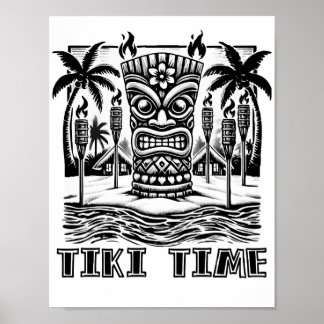 Tiki Time – Hawaiian Island Vibes Poster