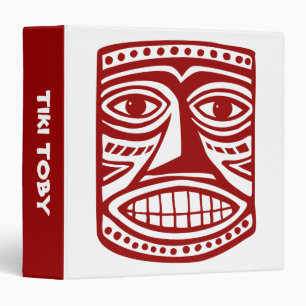 Tiki Toby (1.5in) - Burgandy & White Binder