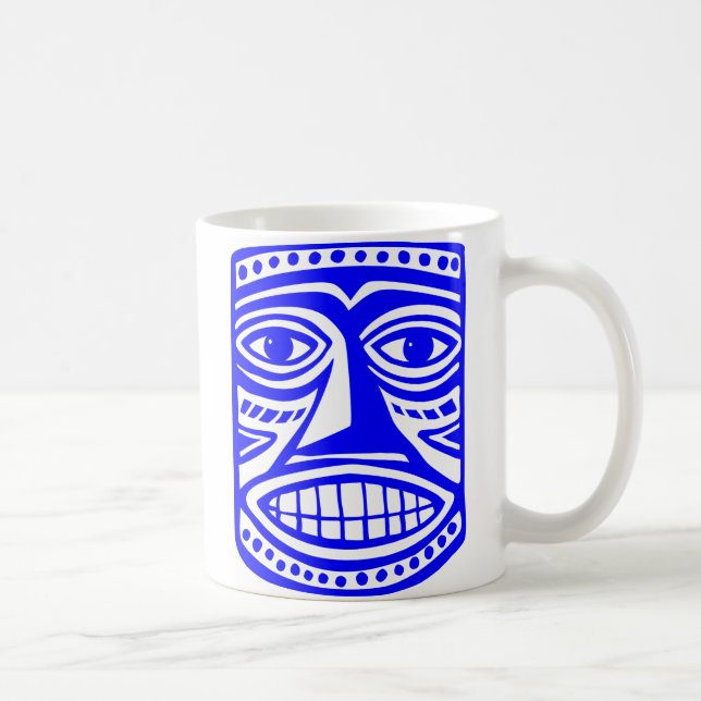 Tiki Toby - Blue Coffee Mug (Right)
