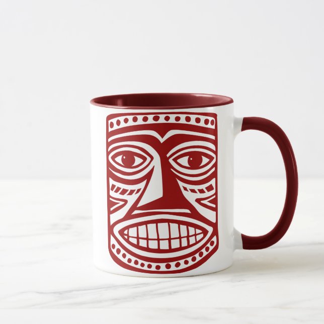 Tiki Toby - Maroon Mug (Right)