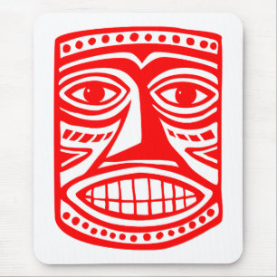 Tiki Toby - Red Mouse Pad