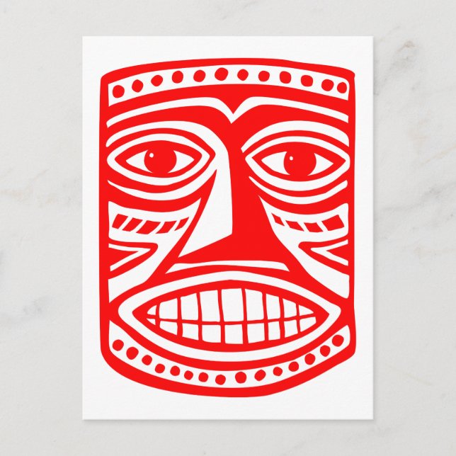 Tiki Toby - Red Postcard (Front)