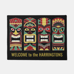 Tiki Totems custom text door mat