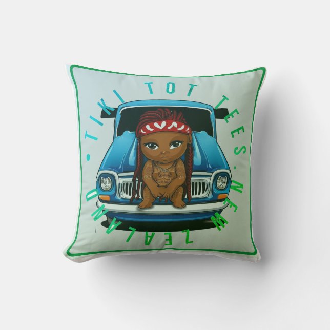 Tiki tots tees  throw pillow (Front)