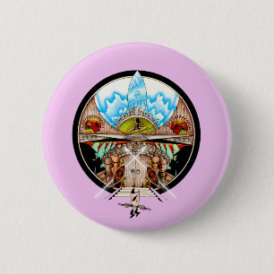 Tiki Village 2 Inch Round Button
