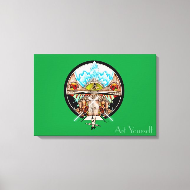Tiki Village Canvas Print (Front)