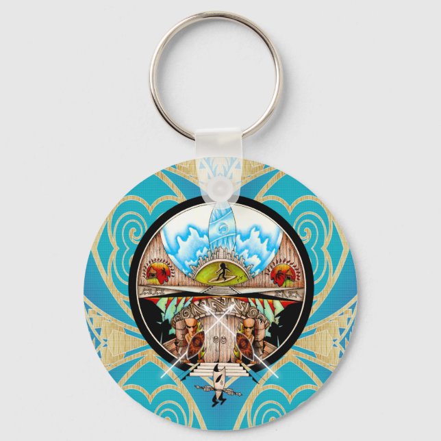 Tiki Village Keychain (Front)