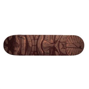 Tiki Wooden Statute Skateboard