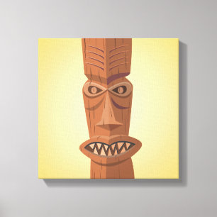 Tiki Wrapped Canvas