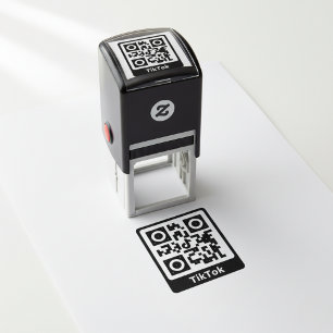 TikTok QR Code Scan Me Rubber Stamp