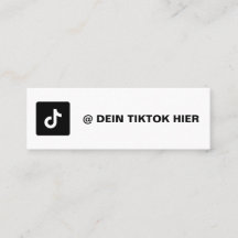 Tiktok Visitenkarte Gestalten Schwarz Weiß