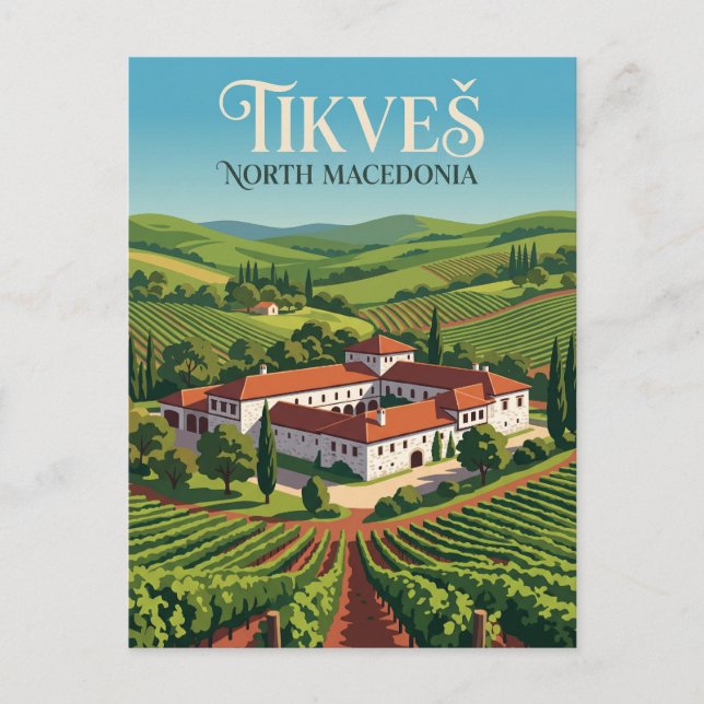 Tikveš Winery North Macedonia Postcard (Front)