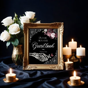 Til Death Aquarelle Squelette main livre d'or