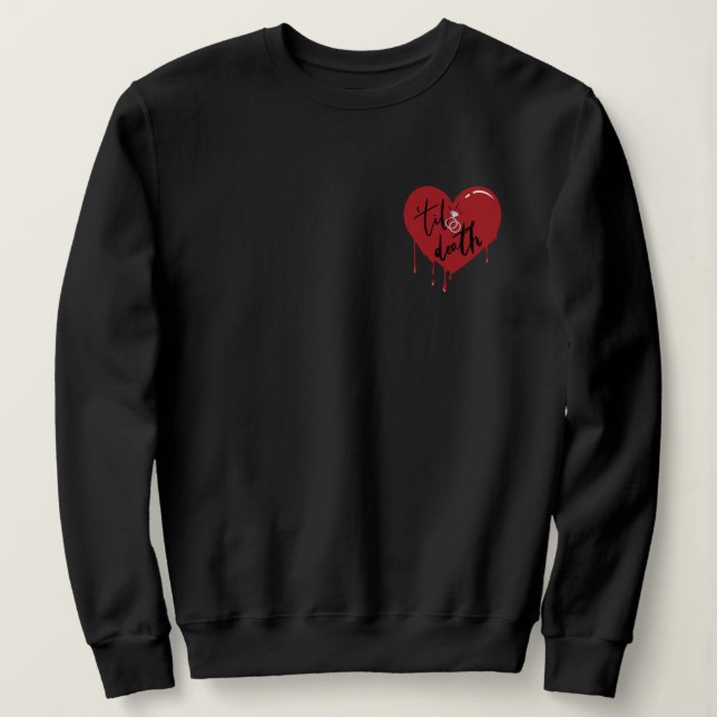Til Death Black Halloween Bride Sweatshirt (Design Front)