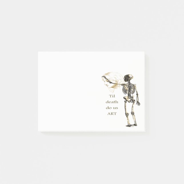 Til Death do us ART Fun Inspirational Artist Quote Post-it Notes (Front)
