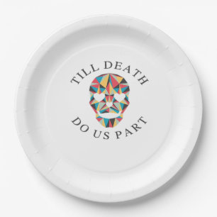 Til Death Do Us Funny & Classic Halloween Paper Plate