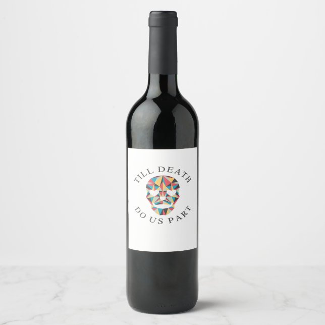 Til Death Do Us Funny & Classic Halloween Wine Label (Front)
