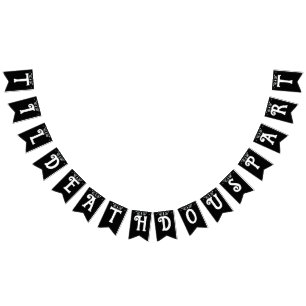 Til Death Do Us Part Black Gothic  Bunting Flags