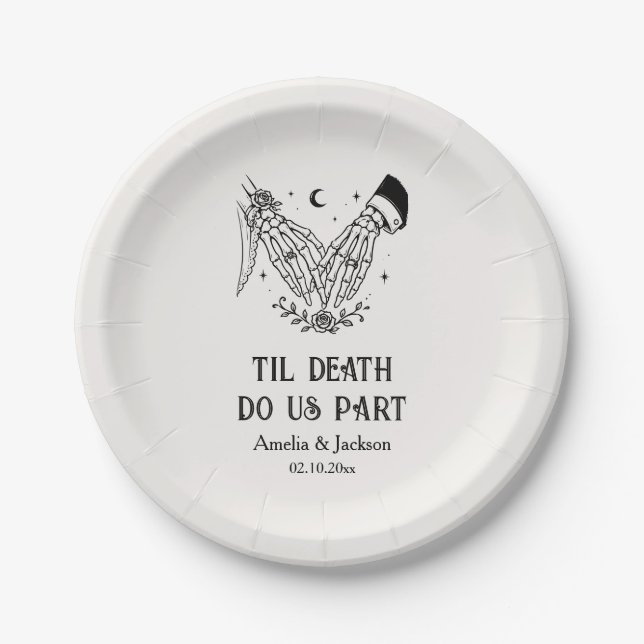 Til Death Do Us Part Bridal Shower Paper Plate (Front)