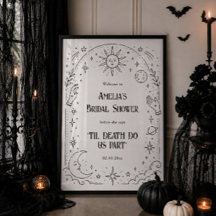 Til Death Do Us Part Bridal Shower Welcome Poster