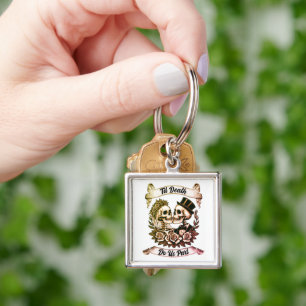 Til Death Do Us Part: Bride & Groom Skeleton Keychain