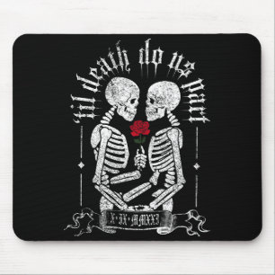 Til Death Do Us Part Couple Skeleton Halloween Men Mouse Pad