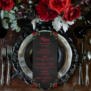 Til Death Do Us Part Dark Goth Moody Wedding Menu