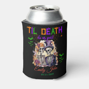 Til Death Do Us Part Eternal Love Halloween Skull Can Cooler
