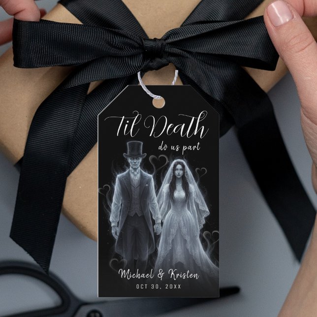 Til Death Do Us Part Ghost Gothic Wedding Gift Tags (Til Death Do Us Part Ghost Gothic Wedding Favor Tag
)