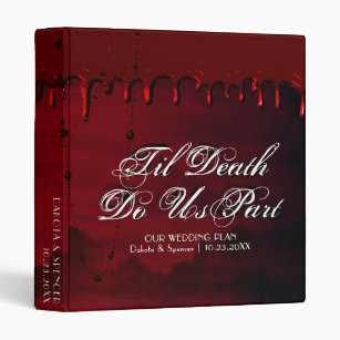 Til Death Do Us Part   Gothic Photo Scrapbook Binder