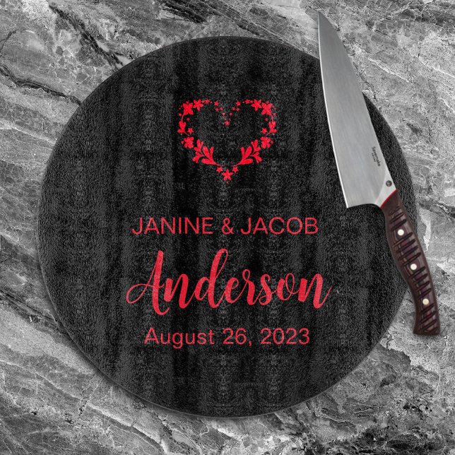 Til Death Do Us Part Gothic Red and Black Cutting Board (Creator Uploaded)