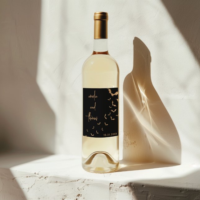 Til Death Do Us Part Gothic Wedding Wine Label (Creator Uploaded)